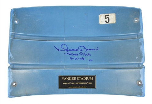 Mariano Rivera Signed and Inscribed Seatback from Original Yankee Stadium – ‘Final Pitch 9-21-08’ (MLB Auth)